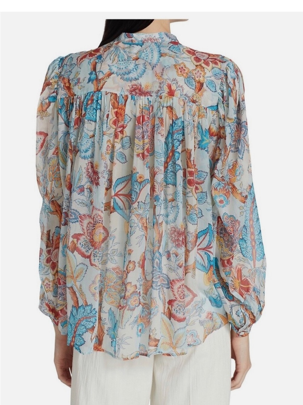 Etro Silk Sheer Georgette Floral Blouse size 40